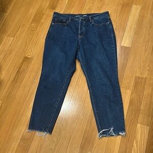 OLD Navy high- rise O.G.straight button fly jeans size 14.